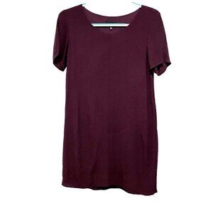 Aritzia Wilfred Free Shirt Dress Purple Rayon Lined Size Small